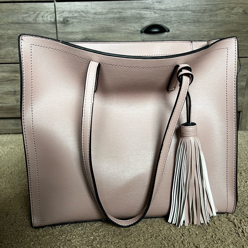 Pink Leather Shoulder Bag